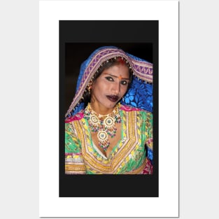 Portrait of a Dancer in Rajasthan, India Posters and Art